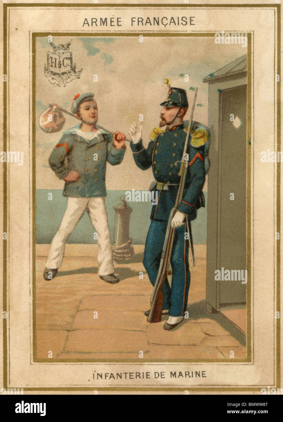 Infanterie de Marine - Armée française Banque D'Images