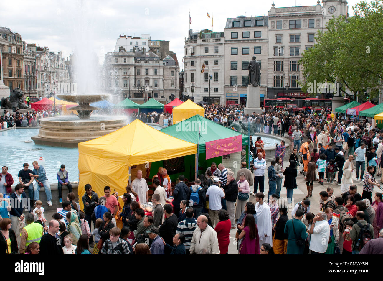 Festival Hare Krishna de chars, Trafalgar Square, Londres, 20 juin 2010, UK Banque D'Images