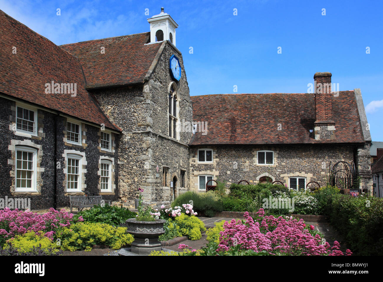 Musée de Canterbury dans la chambre de Lambin construire en 1180, l'hôpital plus tard de pauvres prêtres fondée en 1200, Canterbury Kent UK Banque D'Images