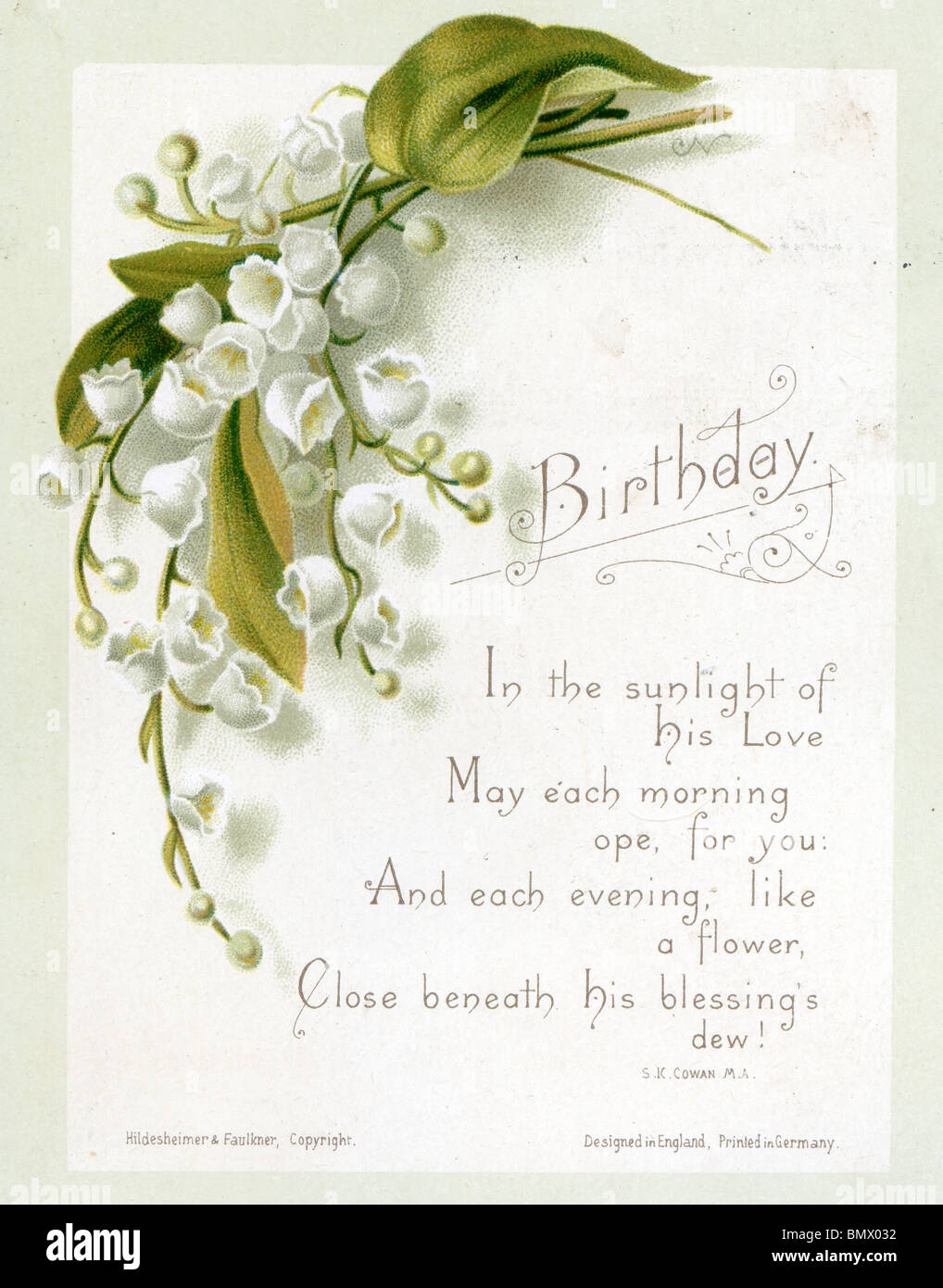 Birthday Card With Flowers Banque D Image Et Photos Alamy
