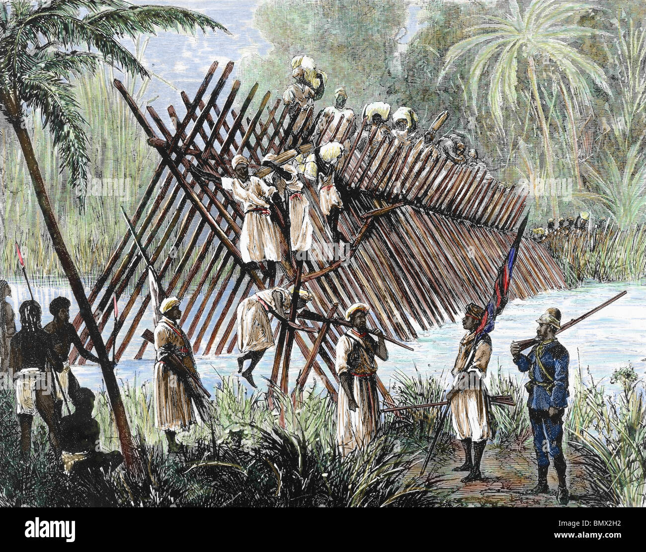 Cameron, Verney Lovett (1844-1894). Voyageur et explorateur britannique. L'expédition de Cameron à l'Afrique centrale (15 juillet 1875). Banque D'Images