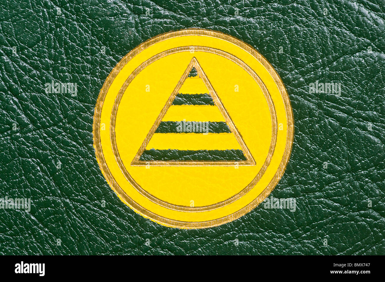 La dianétique logo graphique sur la Scientologie réserve par Ron Hubbard. Banque D'Images