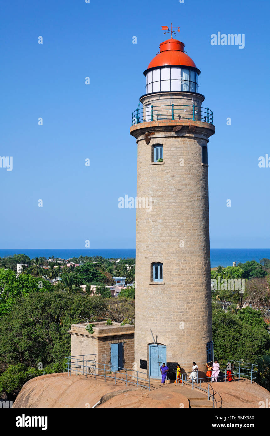 Le phare, Mamallapuram , Tamil Nadu, Inde Banque D'Images