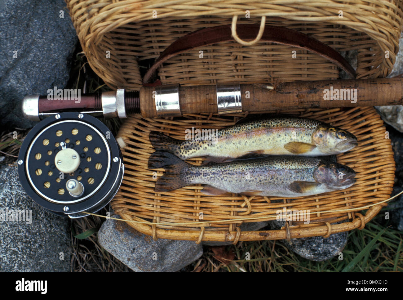 Creel De Pêche Vintage En Osier - Panier Pour Pêche à La Mouche, Authentique Et Fonctionnel