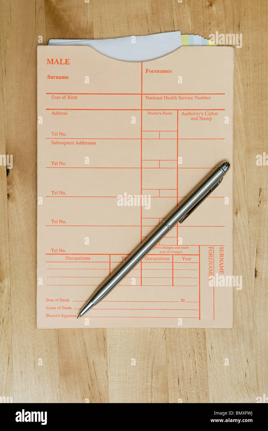 Dossier médical et pen Banque D'Images Dossier médical et pen Banque D'Images
