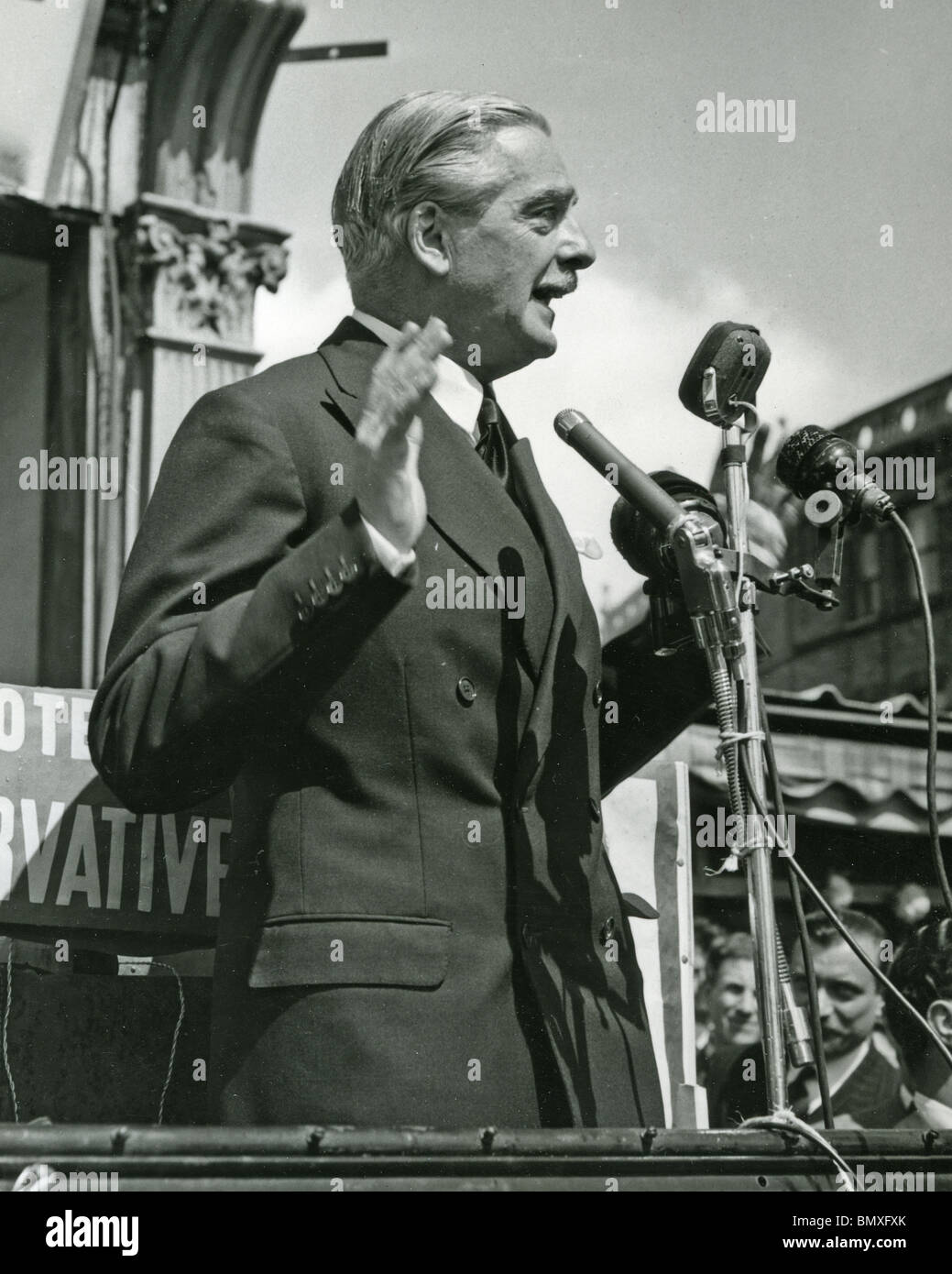 SIR ANTHONY EDEN campagne en 1955 quand il est devenu Premier ministre britannique Banque D'Images