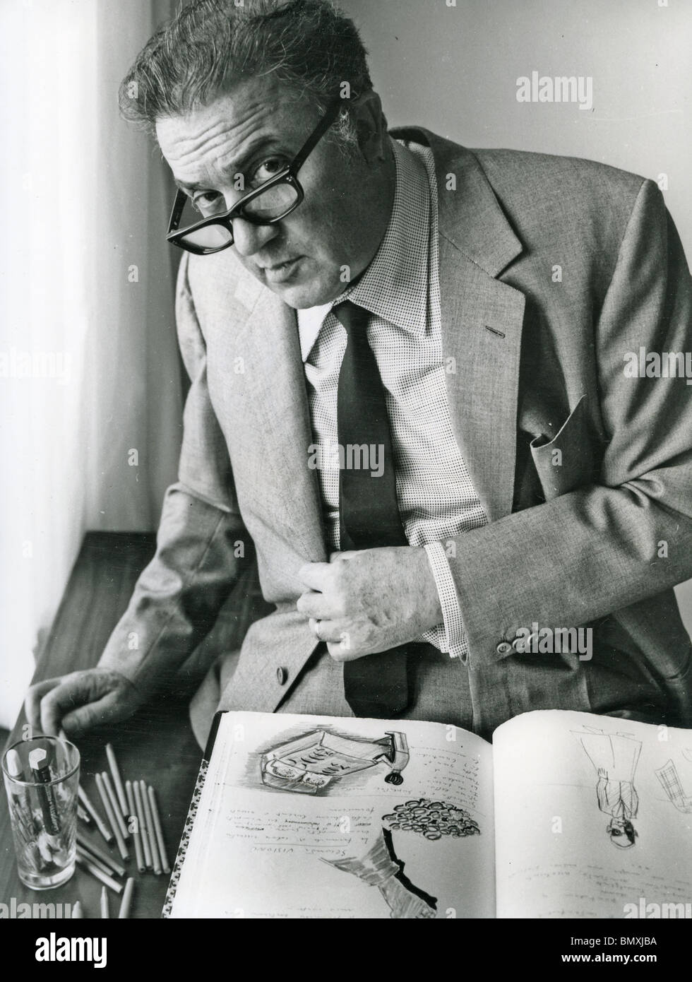 FEBERICO FELLINI (1920-1993), réalisateur italien Banque D'Images