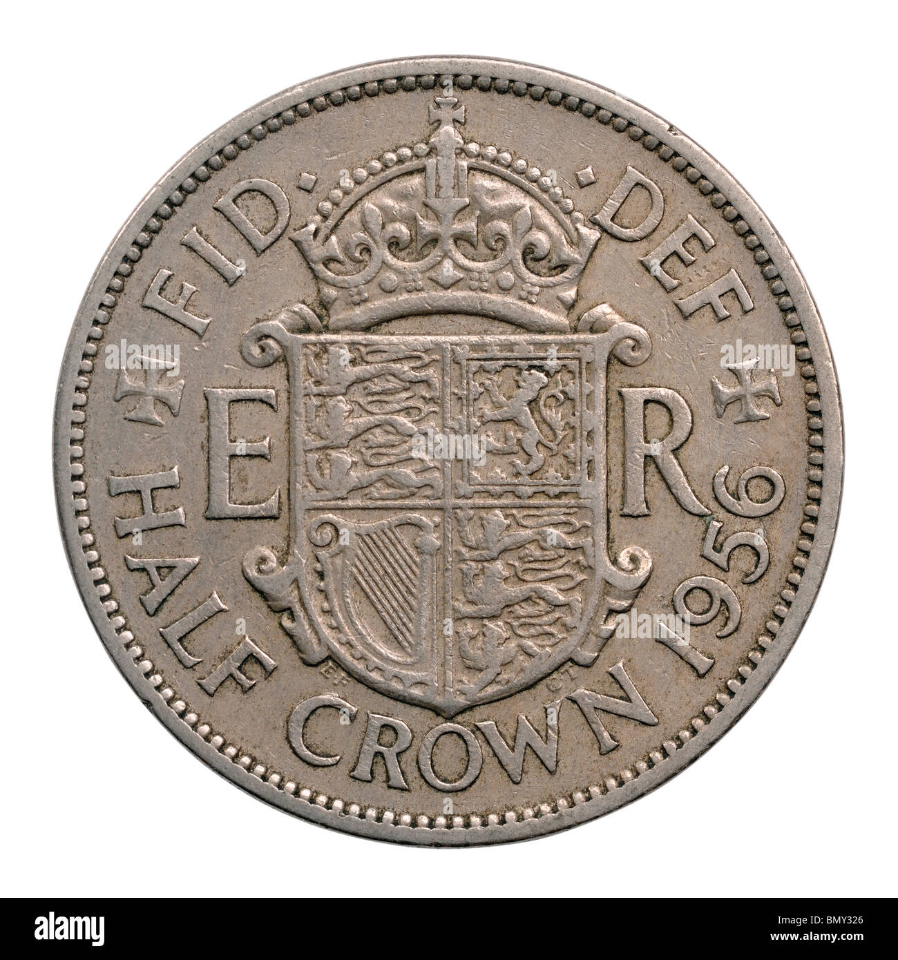 1956 couronne demi-coin Banque D'Images