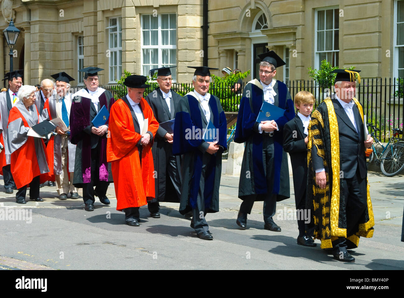 Université d'Oxford Encaenia Procession 2010 Banque D'Images