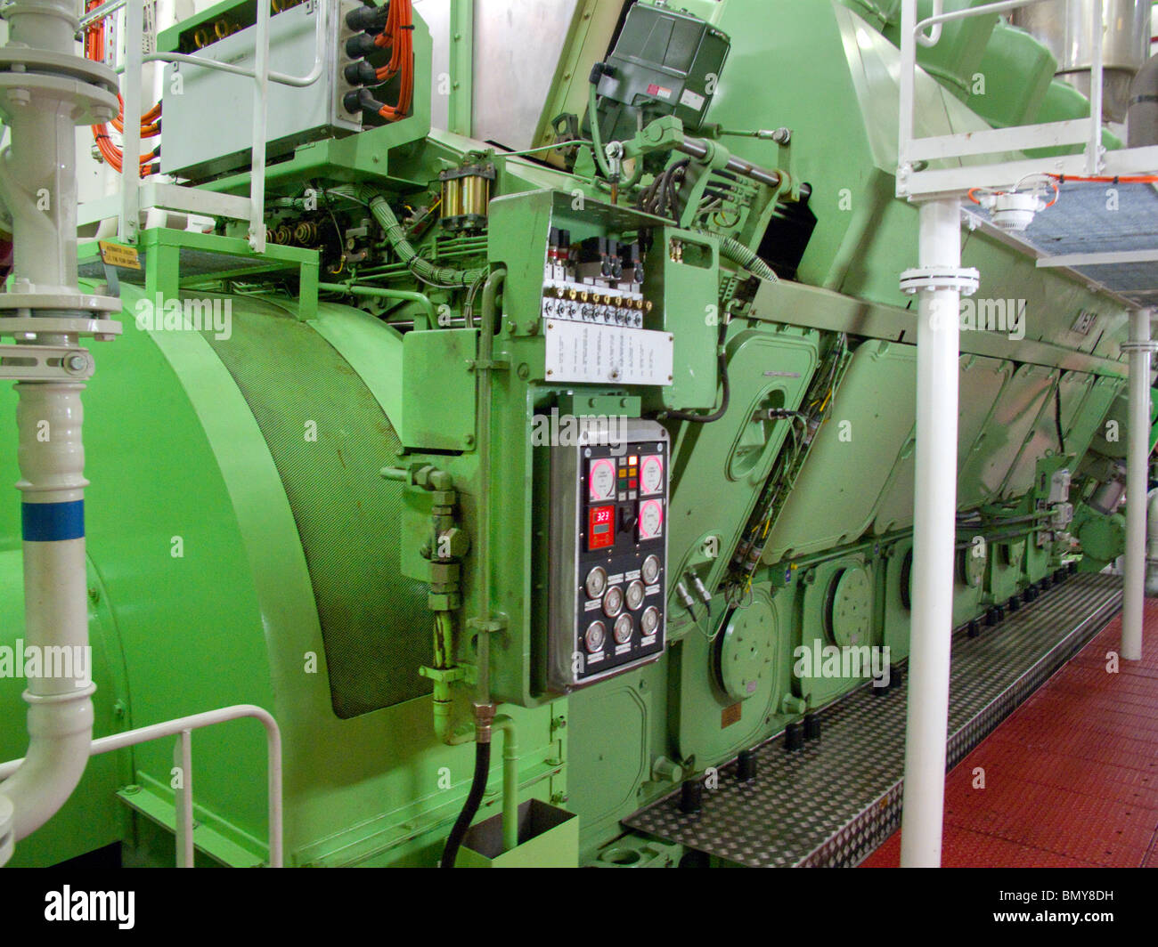 La salle des machines des navires de croisière Eurodam Banque D'Images