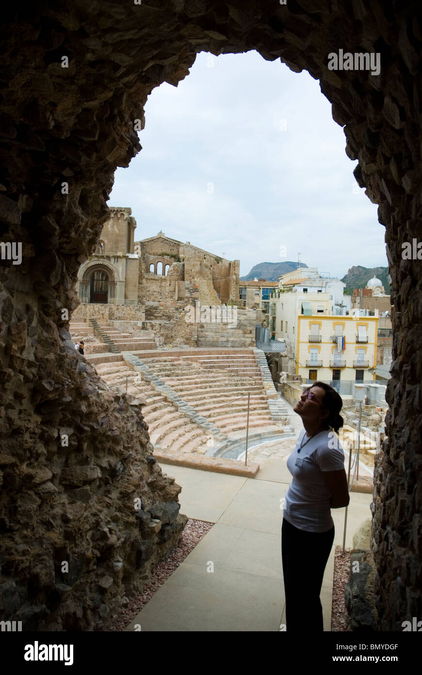 Teatro Romano. CIUDAD DE CARTAGENA région Murcia España Théâtre romain de la ville de Cartagena Murcia Région Espagne Banque D'Images