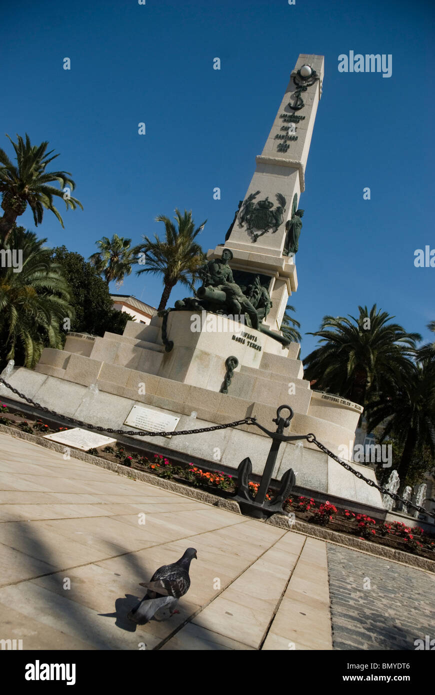 Monument à Cavite et Santiago de Cuba LA VILLE DE CARTHAGÈNE héros Région de Murcie Espagne Banque D'Images