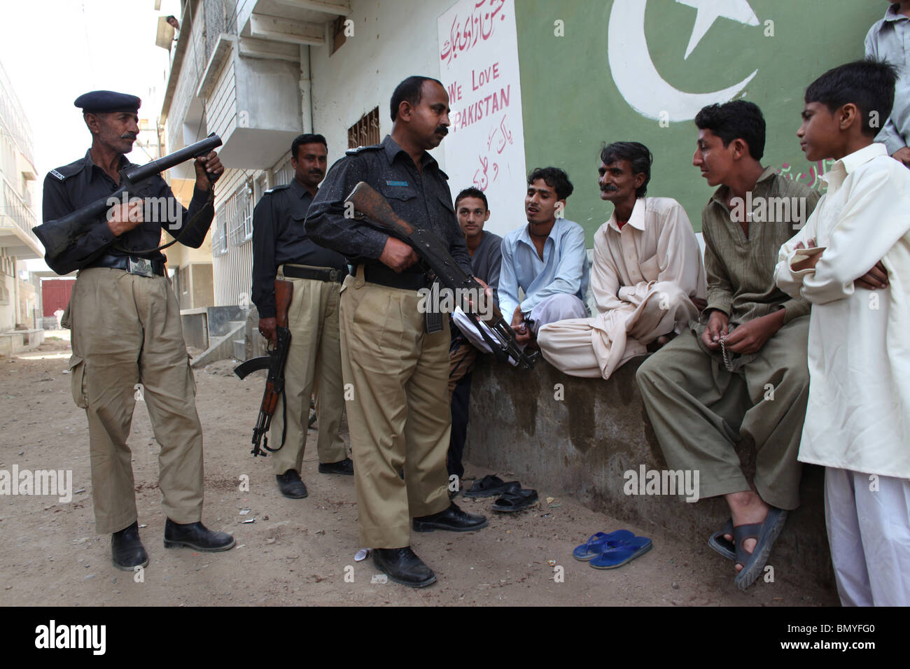 Karachi est un bouillon de culture pour les extrémistes musulmans. Banque D'Images