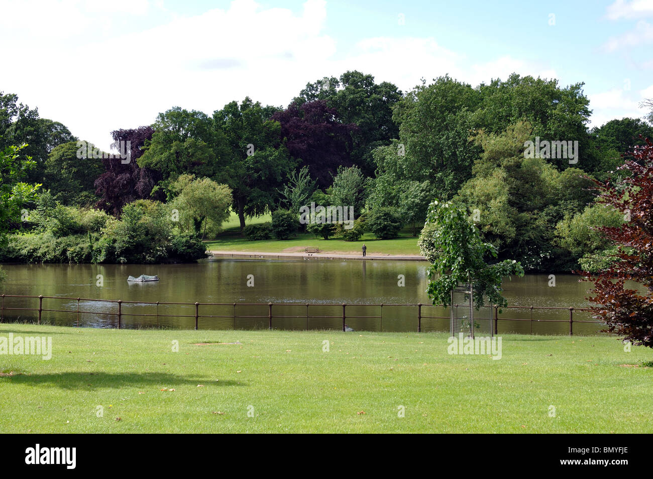 Le lac, Abington, Northampton, Northamptonshire, England, UK Banque D'Images