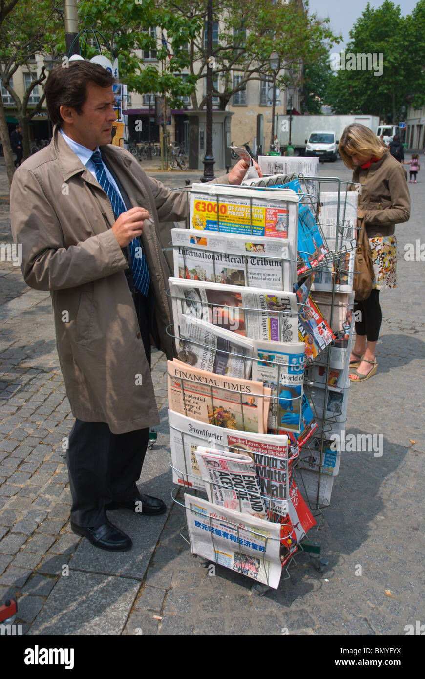 Maison de la presse le quartier du Marais centre de Paris France Europe Banque D'Images