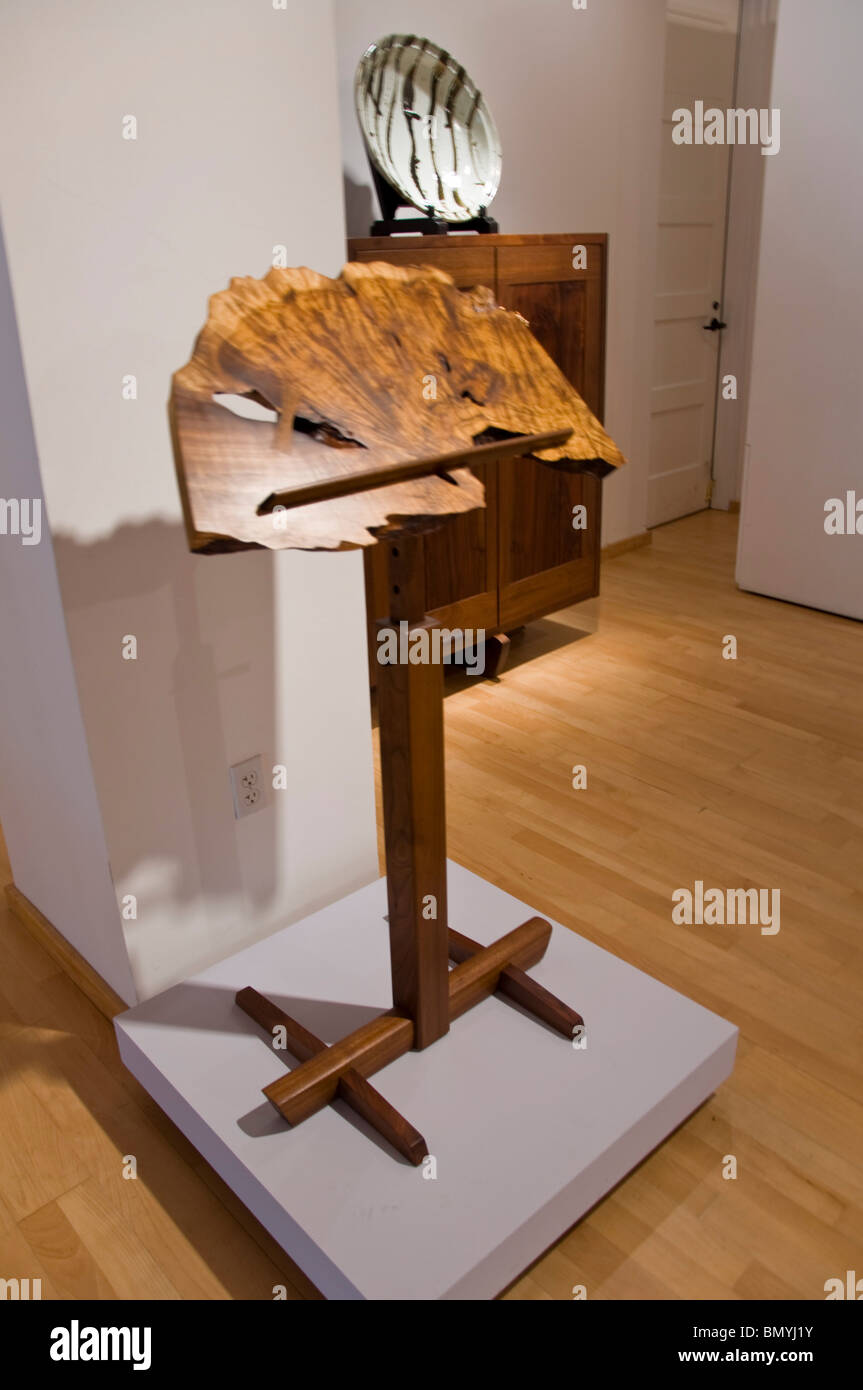 En bois Vintage Music stand Banque D'Images