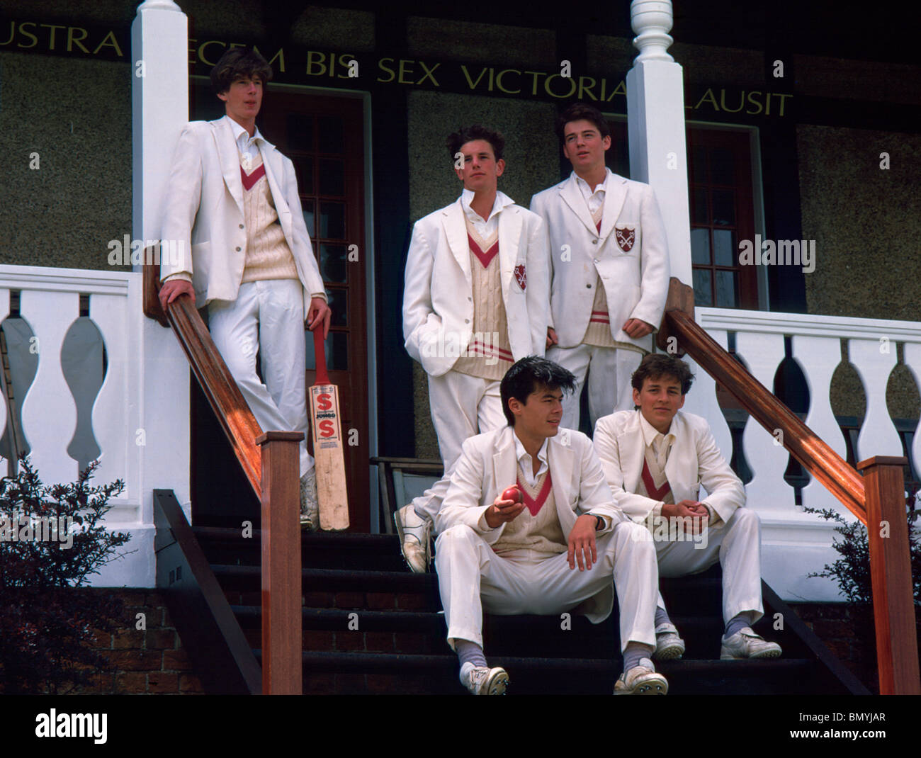 Radley College de cricket des années 1980. Banque D'Images
