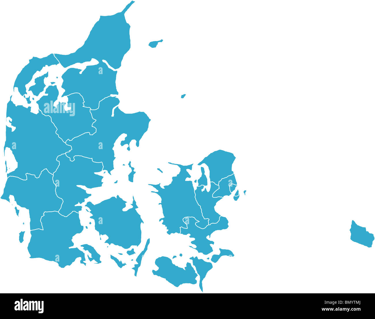 Map of denmark Banque de photographies et d’images à haute résolution