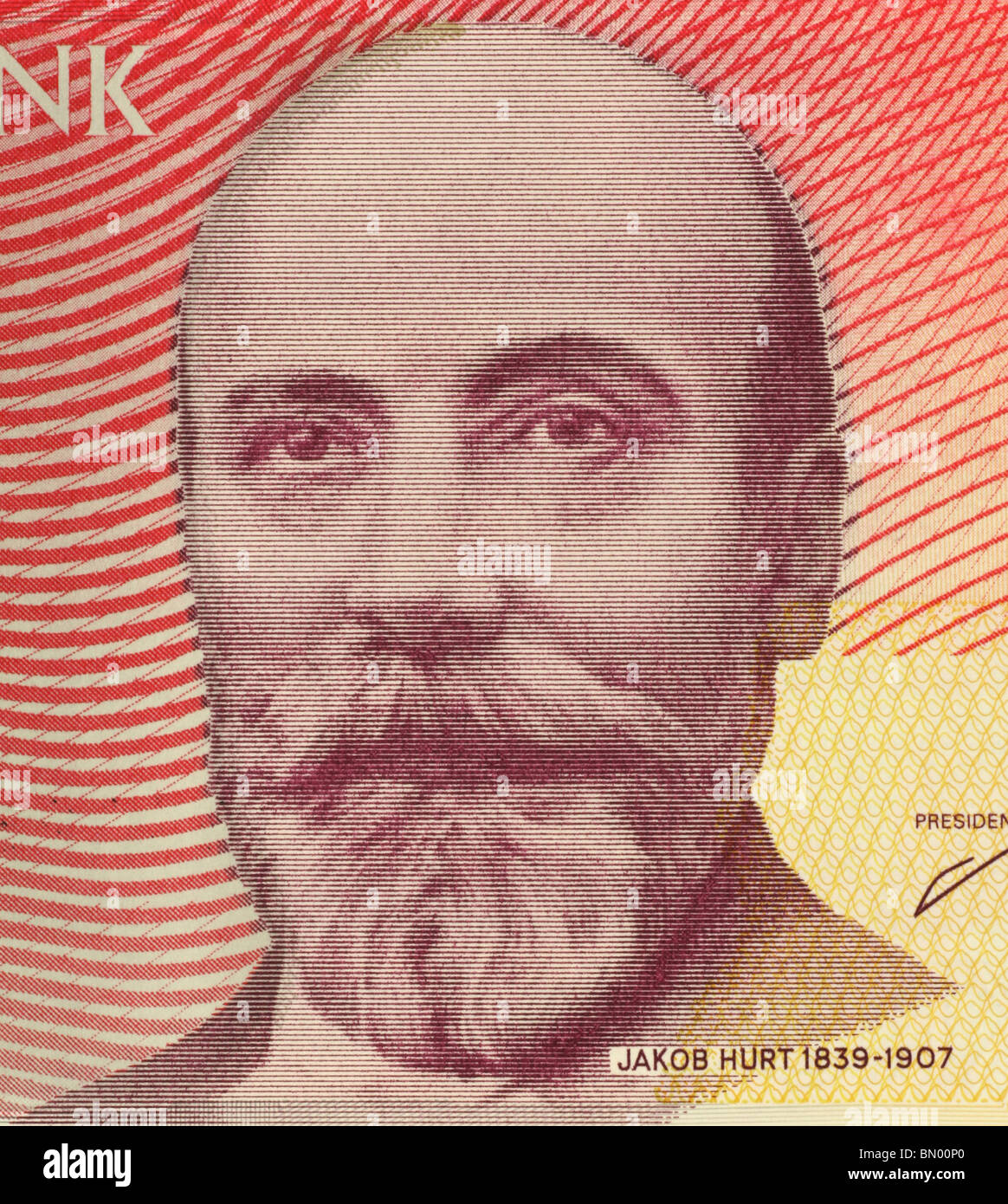 Jakob Hurt (1839-1907) sur 10 Krooni 2006 Euros à partir de l'Estonie. Estonian folkloriste, théologien et linguiste. Banque D'Images