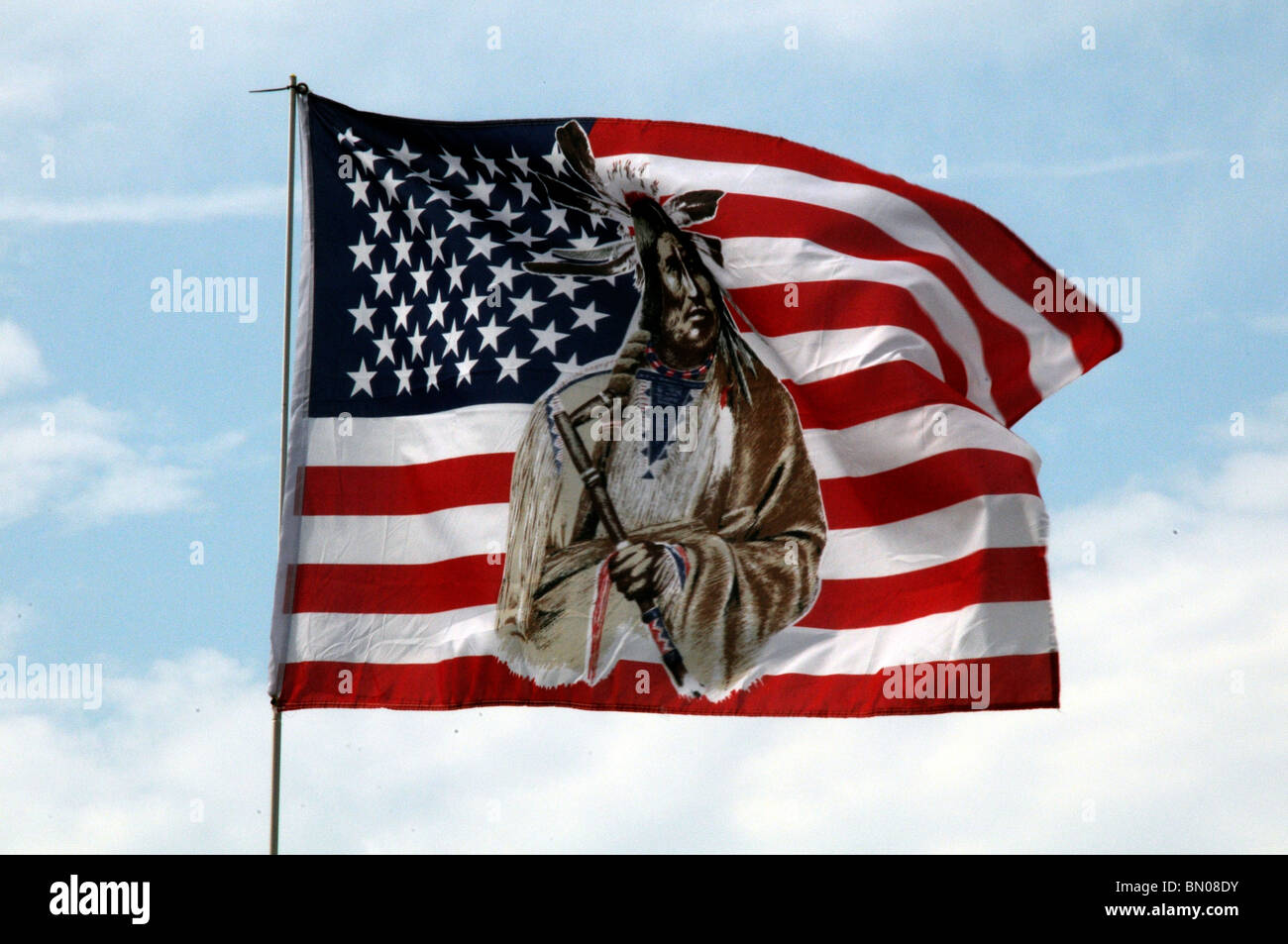 La Native American Indian American Indian flag Banque D'Images