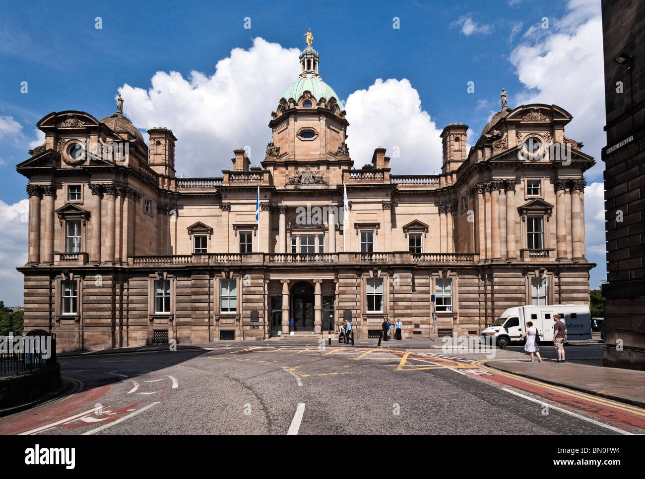Ancien siège de la Banque d'Écosse à Édimbourg en Écosse Banque D'Images