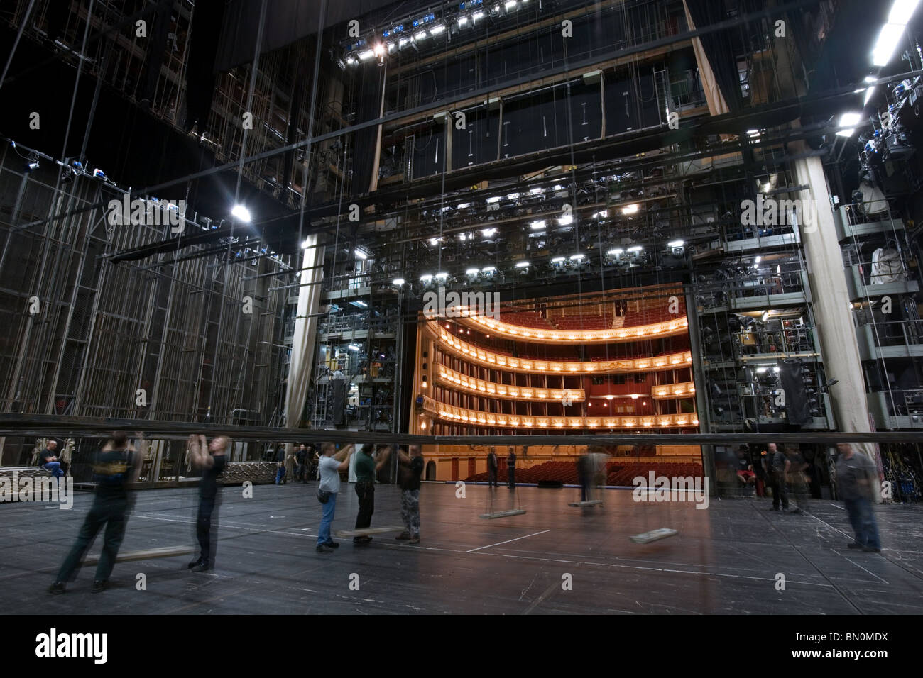 L'Opéra de Vienne, Autriche Backstage Banque D'Images