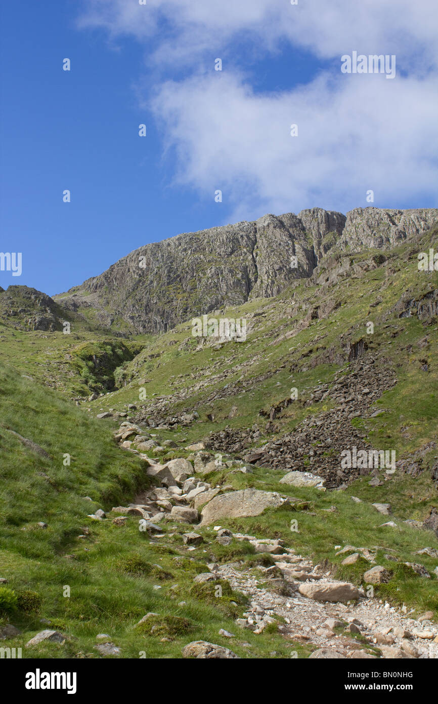 Grande Fin de Ruddy Gill, Lake District, Angleterre Banque D'Images