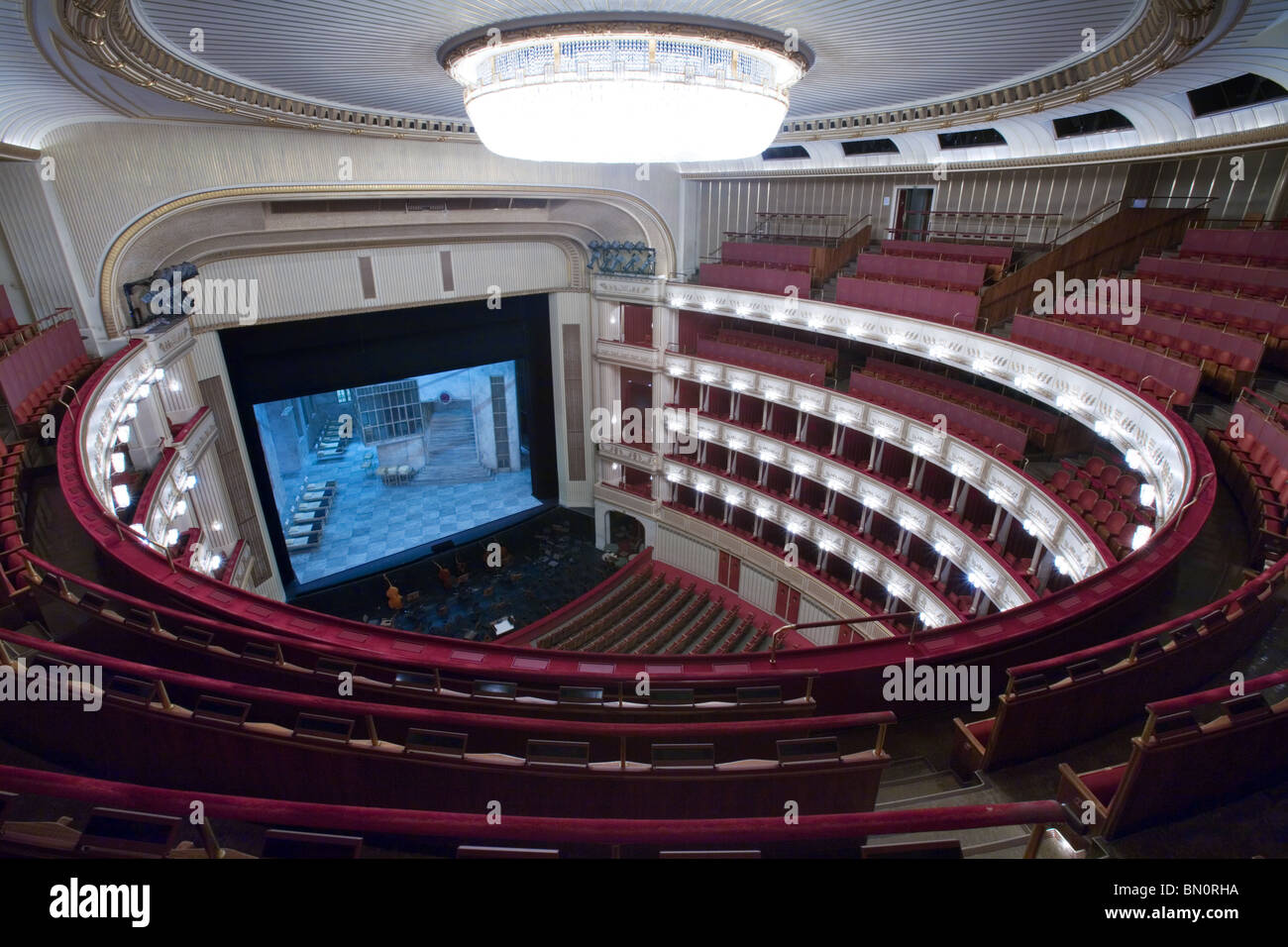 L'Opéra de Vienne de l'auditorium principal, Vienne, Autriche Banque D'Images