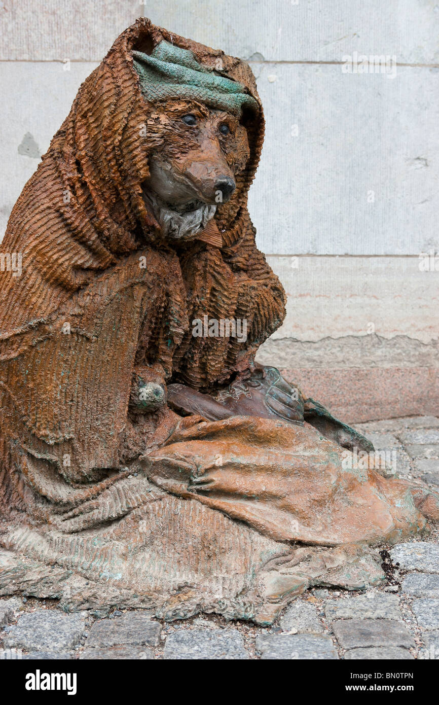 Statue à l'extérieur de Fox Rosenbad building Stockholm Suède Banque D'Images