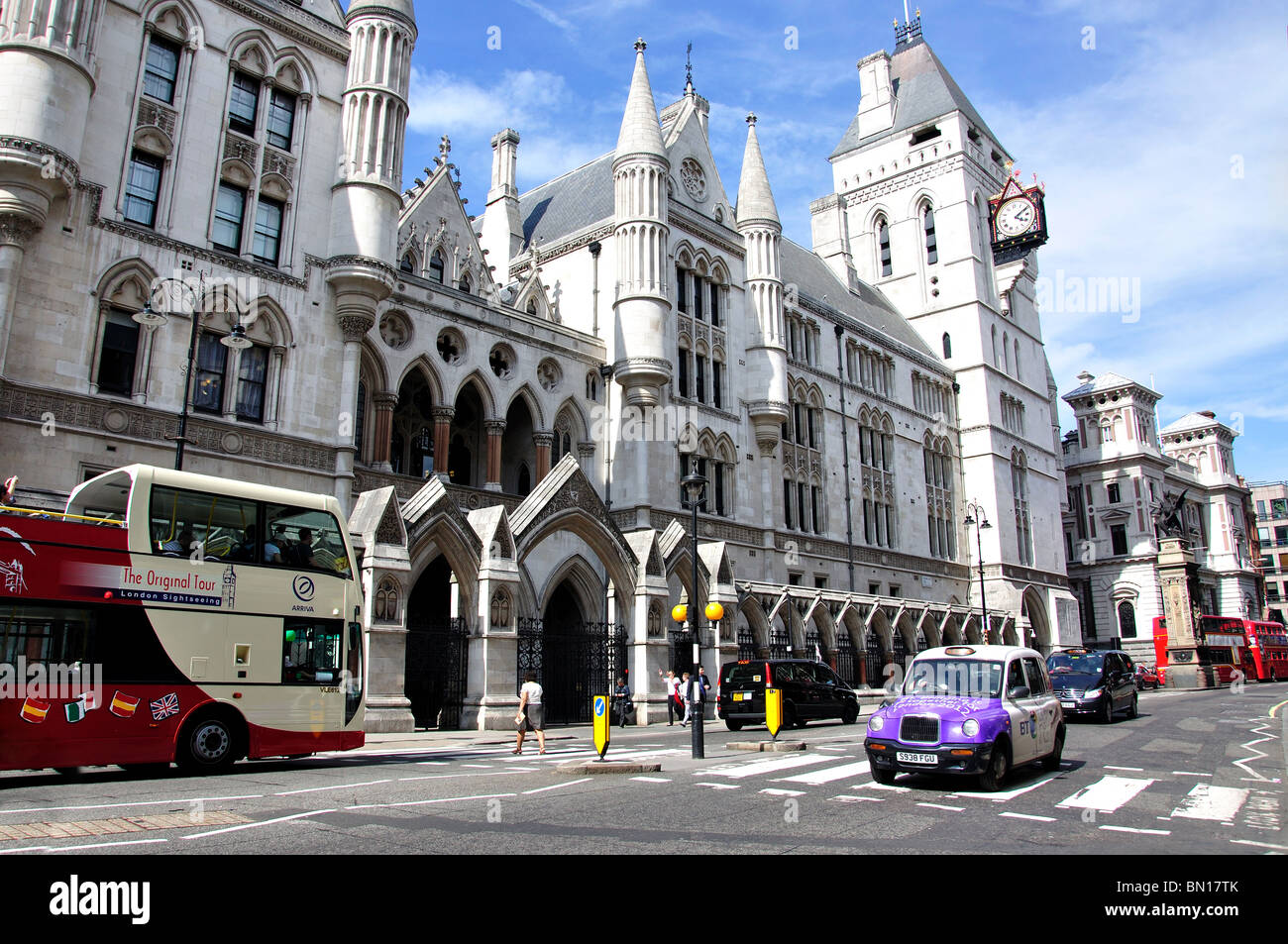 La Royal Courts of Justice, The Strand, City of westminster, Greater London, Angleterre, Royaume-Uni Banque D'Images