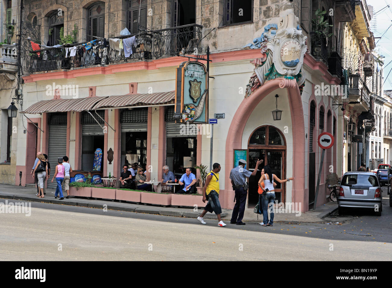 Maison de style Art nouveau, La Havane, Cuba Banque D'Images