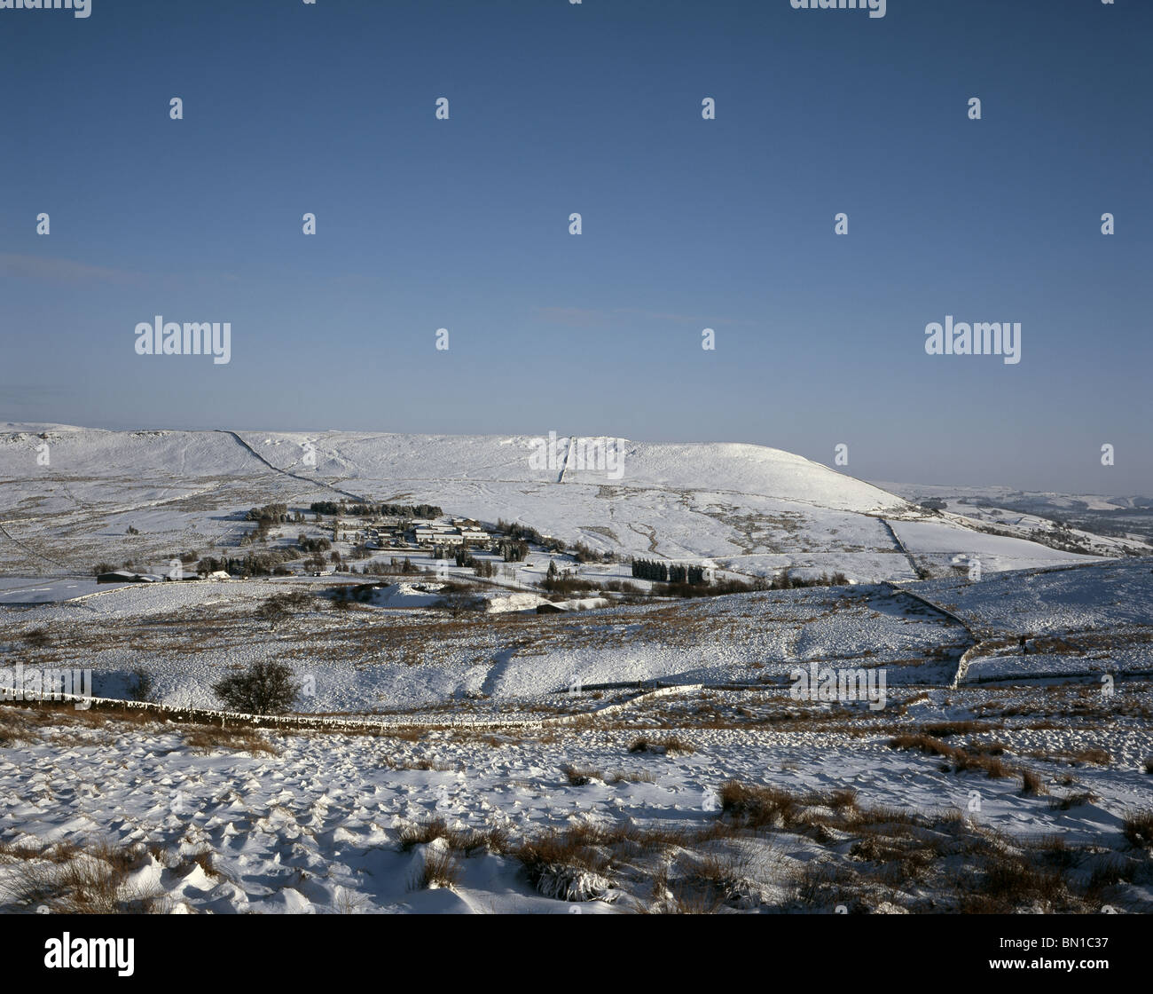 Scène d'hiver Handley Lyme Lyme Park près de Cheshire Angleterre Banque D'Images