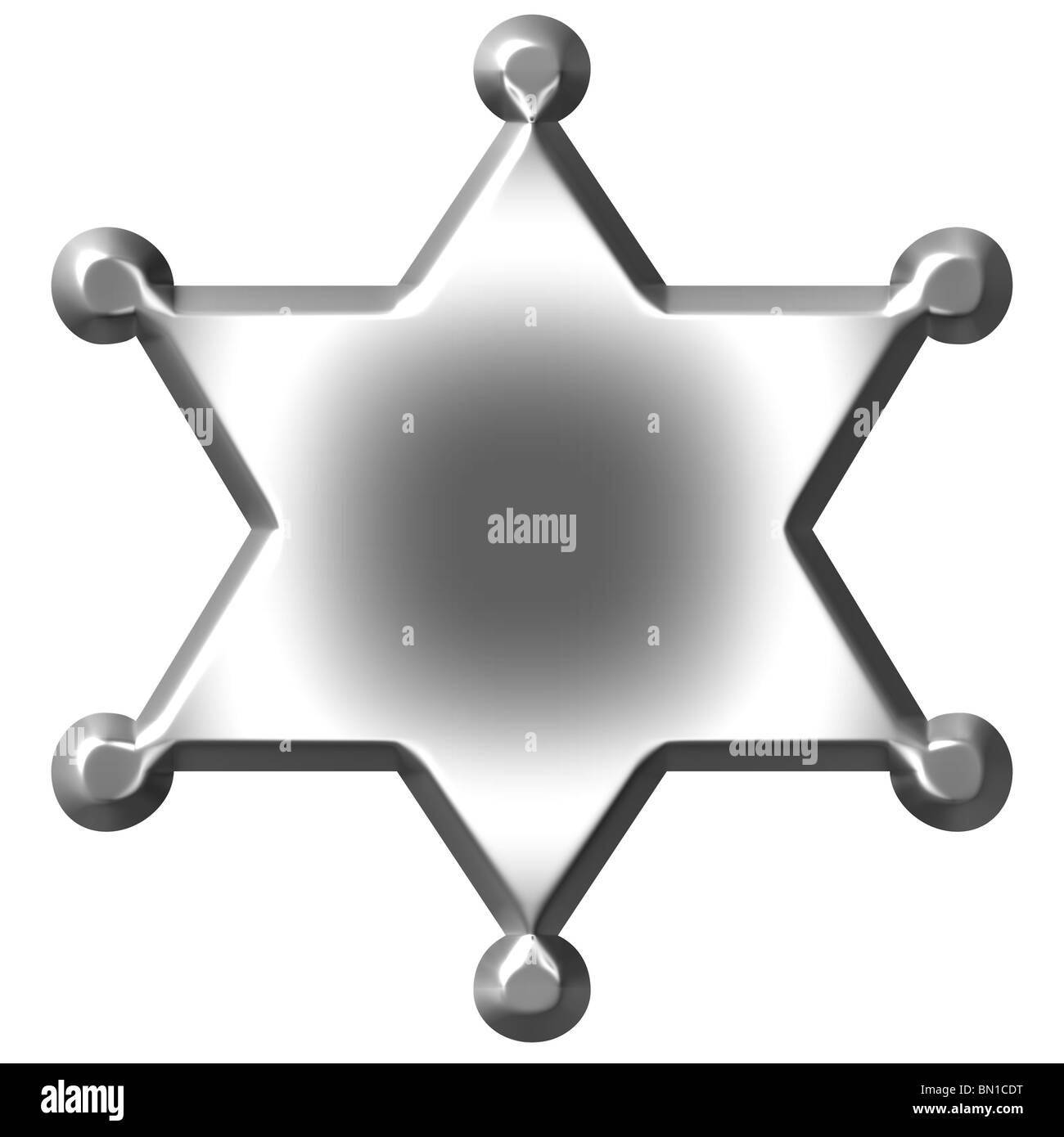 Badge Shérif Western Alliage FINGERINSPIRE 6 Pcs Western Shérif Badge Métal Hexagramme Shérif