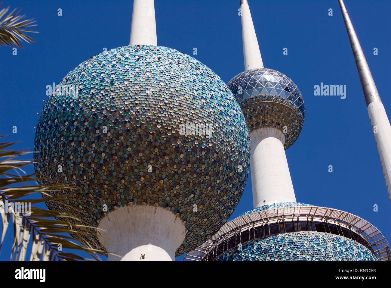 Kuwait Towers, établissement emblématique, l'État du Koweït, au Moyen-Orient Banque D'Images