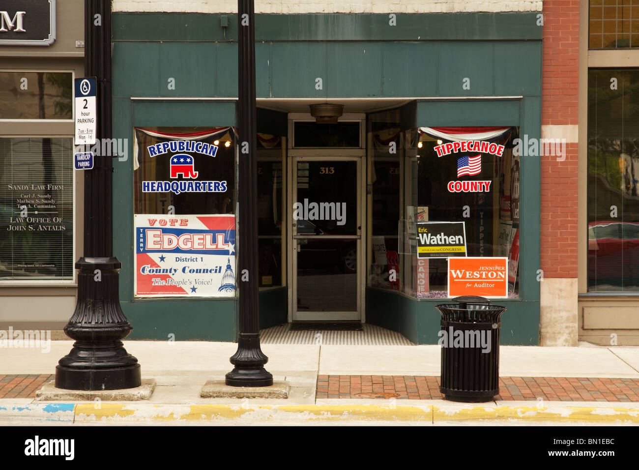 Le Quartier général du Parti républicain. Lafayette, Indiana. Tippecanoe Comté. Banque D'Images