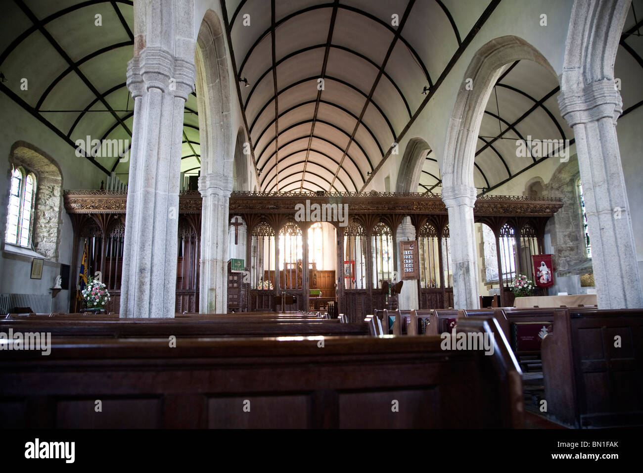 St Buryan, Église Saint Buryan, Cornwall, Angleterre, Grande-Bretagne Banque D'Images