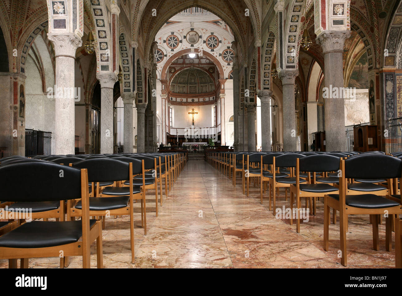 L'église Santa Maria delle Grazie, Milan, Lombardie, Italie Banque D'Images