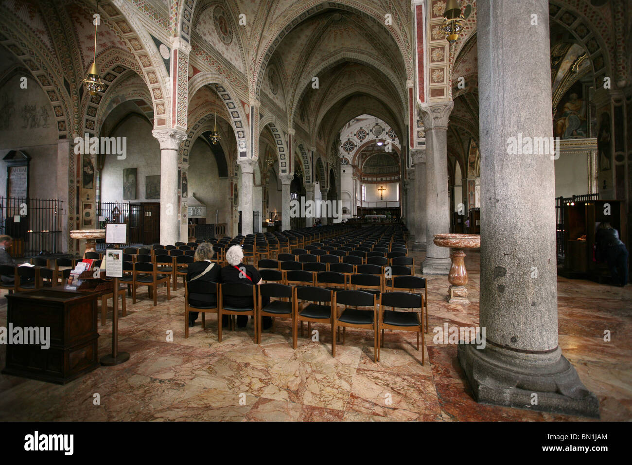 L'église Santa Maria delle Grazie, Milan, Lombardie, Italie Banque D'Images