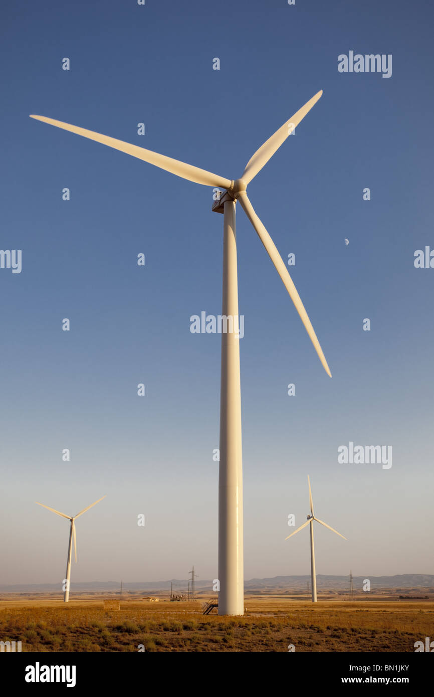 Les moulins à vent dans la région de Aragon Banque D'Images