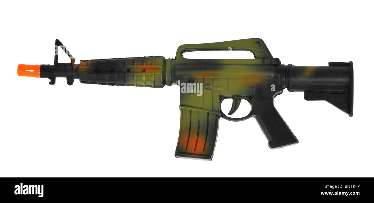 Pistolet jouet, machinegun, "machine gun pistolet jouet en matière plastique Banque D'Images