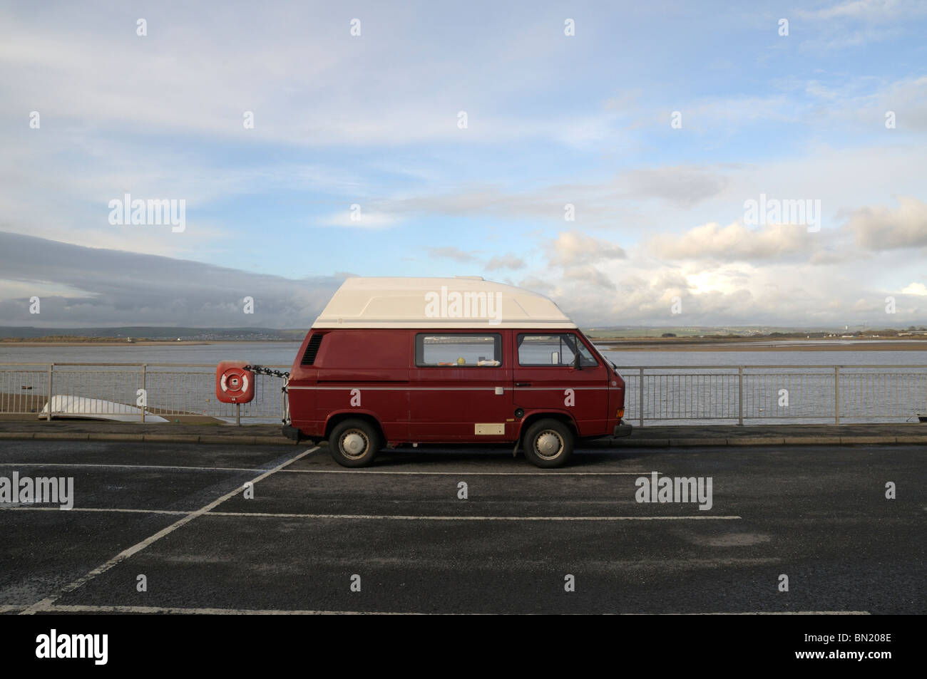 Tapez 25 VW camper Van, Appledore, Devon Banque D'Images