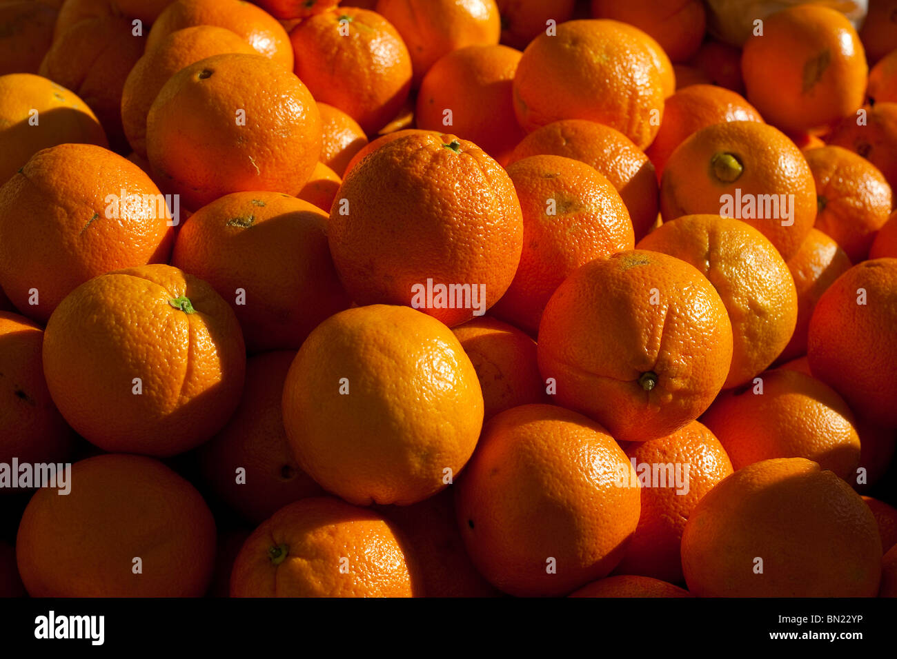 Le marché des fruits. Benavente, Espagne. Banque D'Images