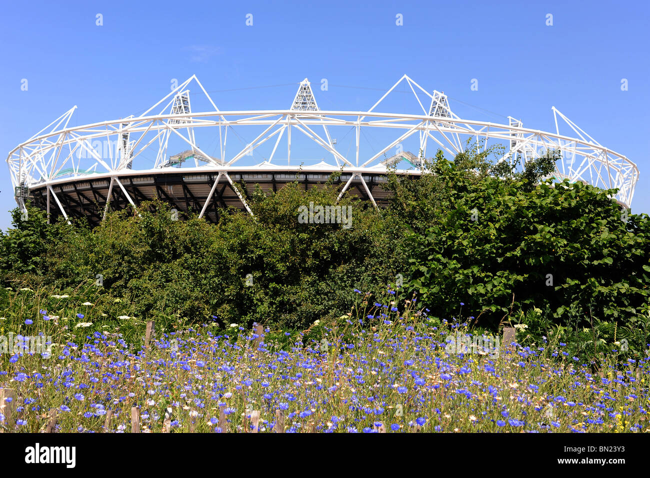 Stade olympique Londres 2012 site situé dans l'Est de Londres, Angleterre. Banque D'Images