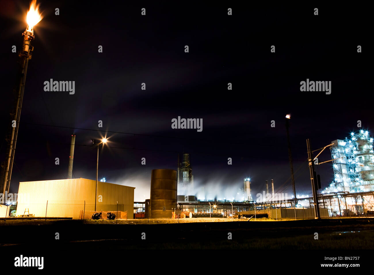 Raffinerie de pétrole et entrepôt à Altona, Melbourne, Australie Banque D'Images