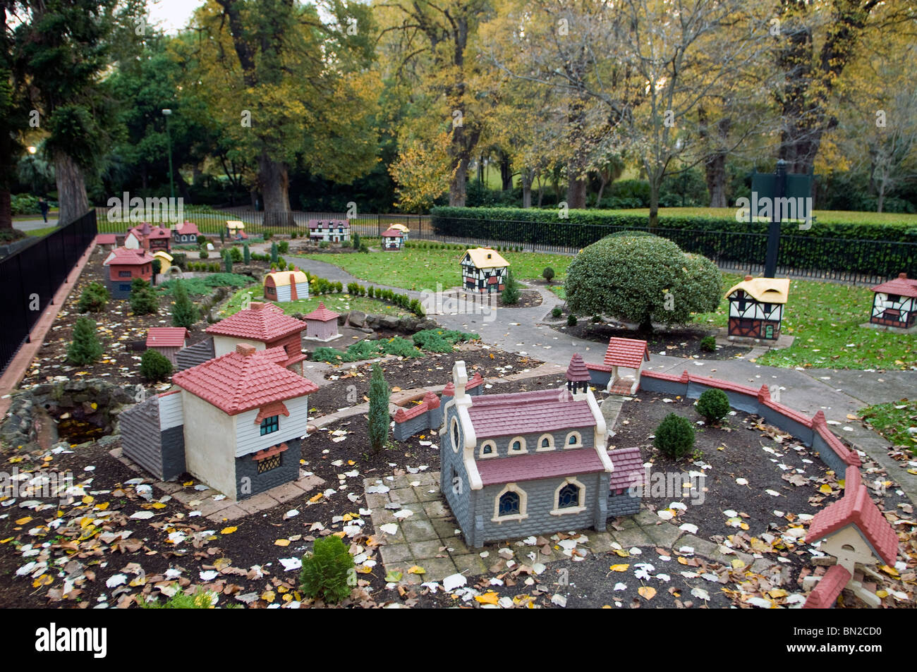 Tudor village, Fitzroy Gardens, Melbourne, Australie Banque D'Images