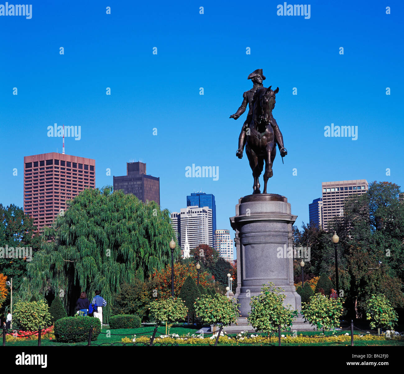 Statue de George Washington Boston Massachusetts USA Banque D'Images