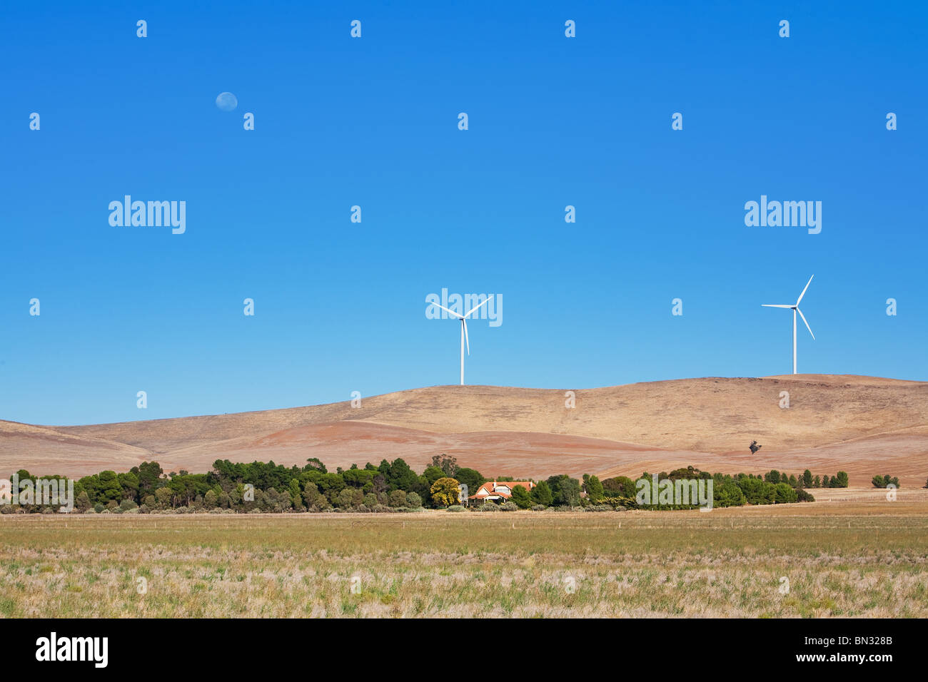 Les générateurs du vent moyen Nord, Sud de l'Australie de Burra Banque D'Images