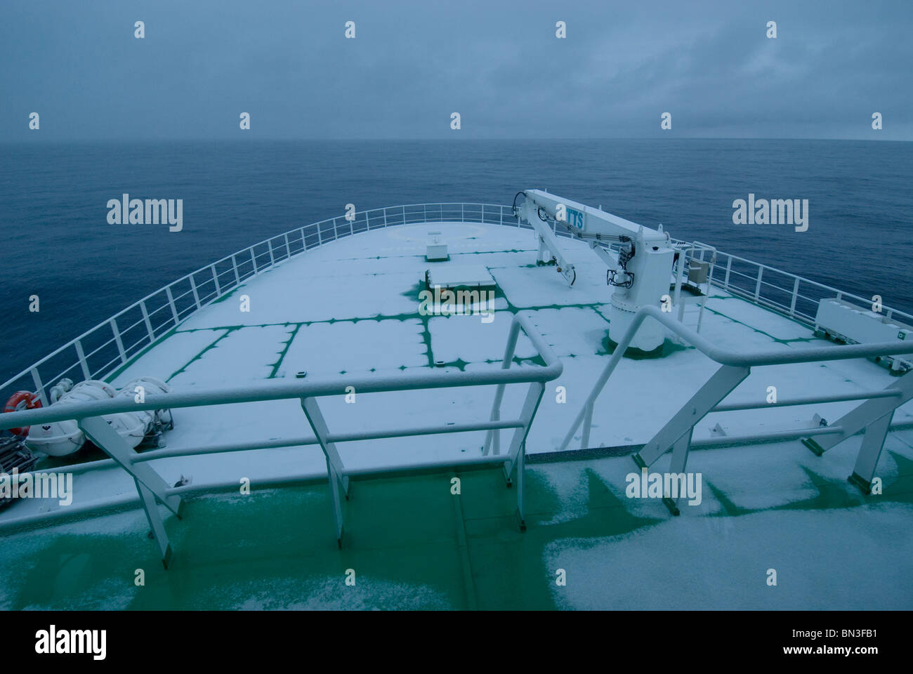 Pont du G.O.Le SRAS, un navire de recherche, quelque part dans le sud de l'Océan Atlantique Banque D'Images