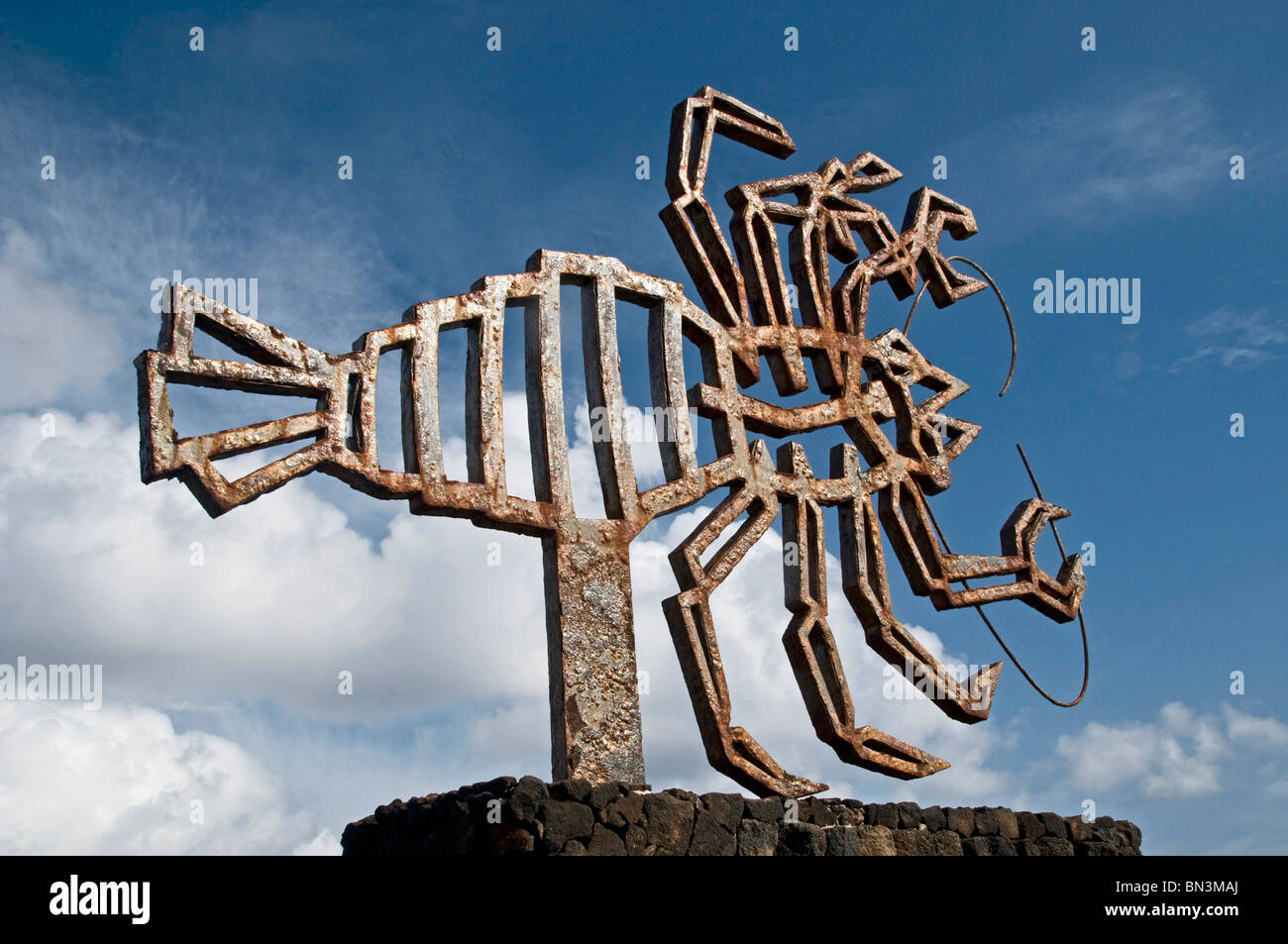 Travail de l'art à Jameos del Agua, Lanzarote, Espagne, low angle view Banque D'Images