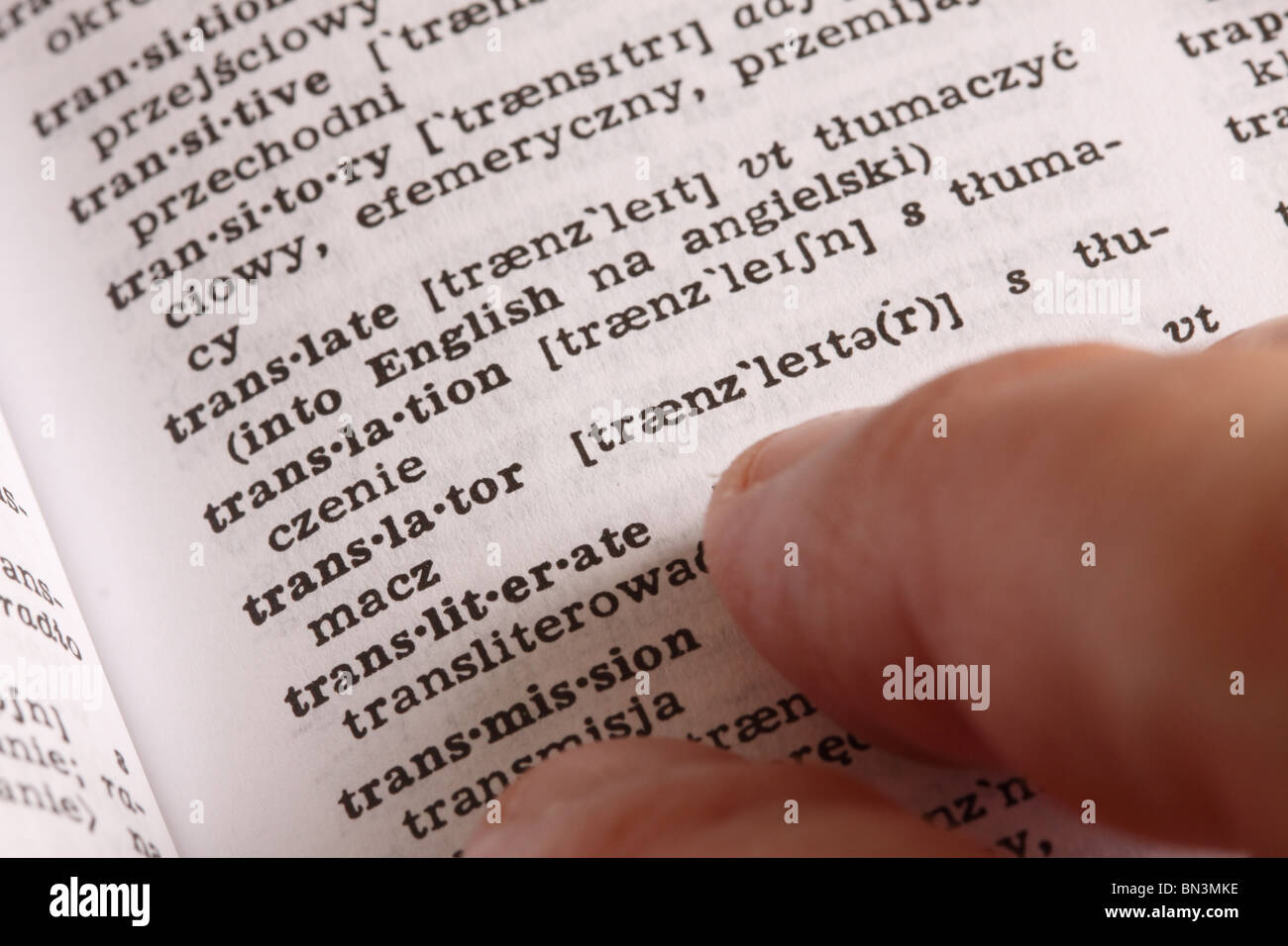 As It Was Traduction Signification Polish English language dictionary traducteur traduction livre montrant  signification définition Photo Stock - Alamy